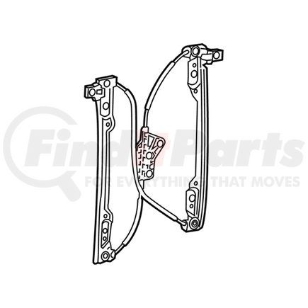Mopar 68321325AA Window Regulator - Front, Left, For 2019-2023 Ram 1500