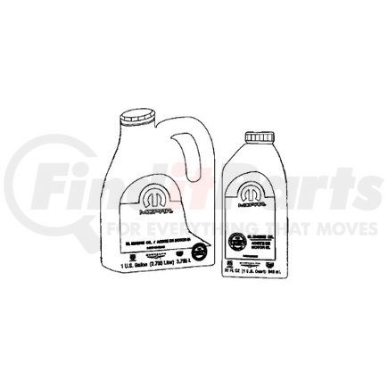 Mopar 68523970AA Engine Oil - 0W-40 Sae Oil Weight, Quart, for 2012-2022 Dodge/Jeep/Chrysler/Ram