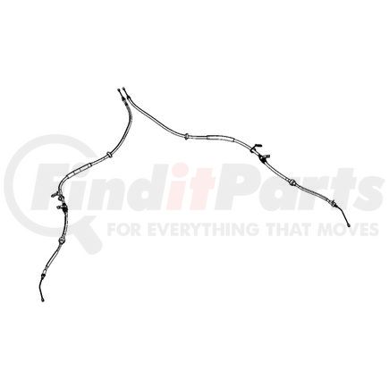 Mopar 5085747AH Parking Brake Cable - Rear, Left