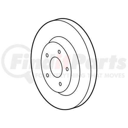 Mopar 68240048AB Disc Brake Rotor - Rear, Left or Right, for 2015-2023 Dodge/Jeep