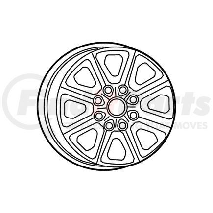 Mopar 6MH99RXFAA Wheel - Front or Rear, Alloy, For 2019-2023 Ram