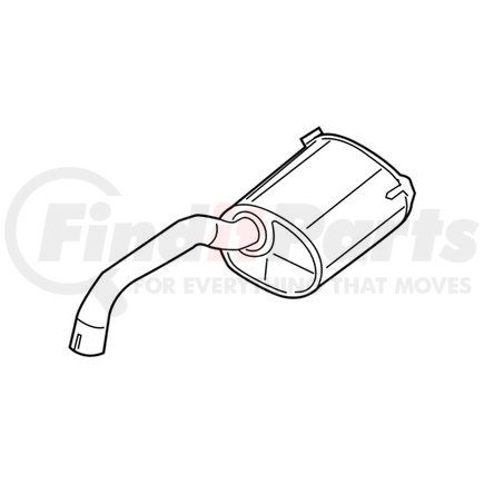Mopar 68069834AB Exhaust Muffler and Pipe Assembly - For 2012-2017 Fiat 500