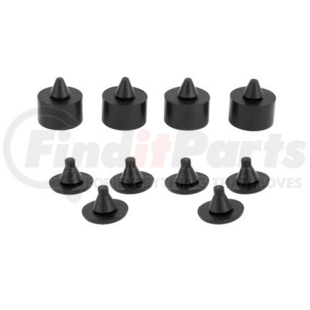 United Pacific 110693 Hood Stop Buffer - Set, Black, Rubber, For 1947-1955 Chevrolet and GMC Truck