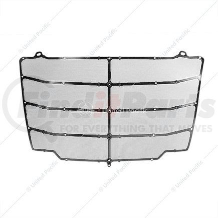 United Pacific 20616 Bug Grille Screen - Painted Black, Steel Mesh, For 2018-2023 Freightliner Cascadia