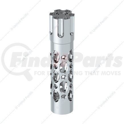 UNITED PACIFIC 70890B Gearshift Knob - Aluminum, Austin Style Gun Cylinder Design, Thread-On