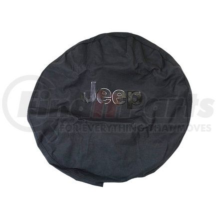 Mopar 82209949AB Spare Tire Cover - Black, Fits P255, Lt255/75R17, P255/70R 18 Tires, with Jeep Logo