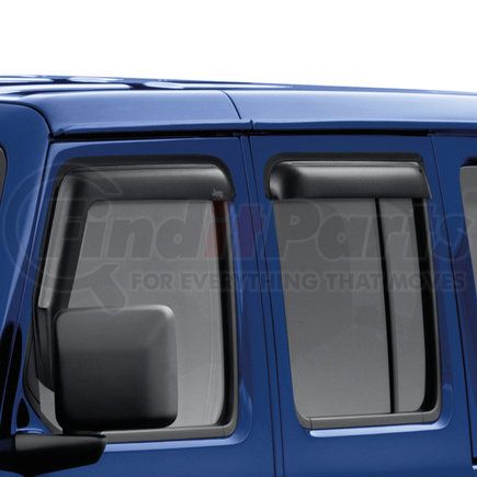 Mopar 82215368AB Side Window Deflector - Acrylic, Smoked Tinted