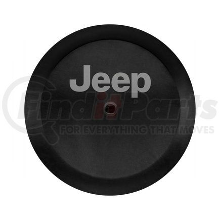 Mopar 82215434AB Spare Tire Cover - Black, For 32 Inches Tires, with Jeep Logo In Gray, For 2018-2023 Jeep Wrangler