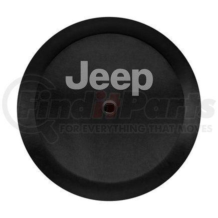 Mopar 82215708AB Spare Tire Cover - Black, For 33 Inches Tires, with Jeep Logo, For 2018-2023 Jeep Wrangler
