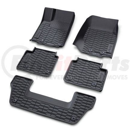 Mopar 82216639AA Floor Mat - First, Second and Third Row, Bucket, Black, All Weather, For 2021-2023 Jeep Grand Cherokee L