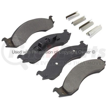 MPA Electrical 1001-0557M Quality-Built Premium Disc Brake Pad Set - Semi-Metallic, with Hardware