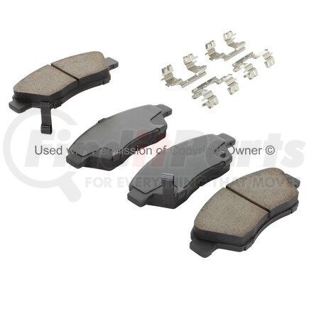 MPA Electrical 1001-0621M Quality-Built Premium Disc Brake Pad Set - Semi-Metallic, with Hardware