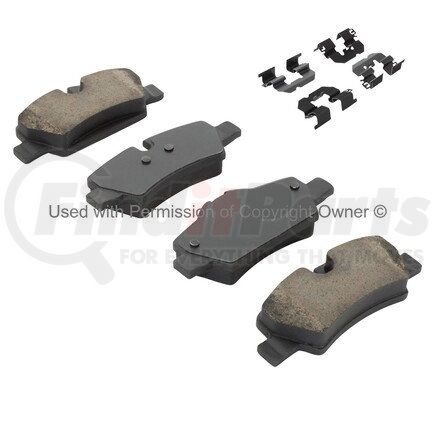 MPA Electrical 1003-1800M Quality-Built Black Series Semi-Metallic Brake Pads w/ Hardware