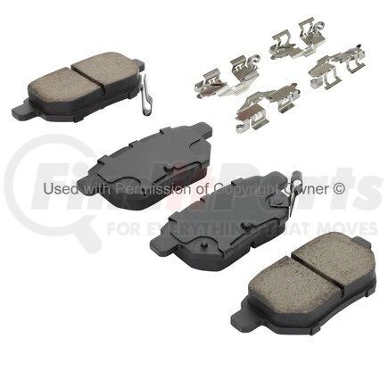 MPA Electrical 1001-1354M Quality-Built Premium Semi-Metallic Brake Pads w/ Hardware