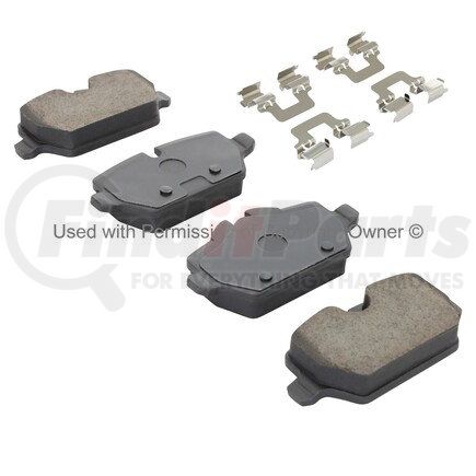 MPA Electrical 1001-1554M Quality-Built Premium Semi-Metallic Brake Pads w/ Hardware