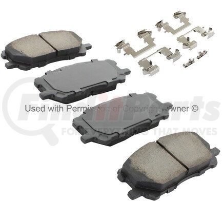 MPA Electrical 1002-1005M Quality-Built Work Force Heavy Duty Brake Pads w/ Hardware