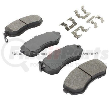 MPA Electrical 1003-0422M Quality-Built Black Series Semi-Metallic Brake Pads w/ Hardware