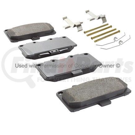 MPA Electrical 1003-1182M Quality-Built Black Series Semi-Metallic Brake Pads w/ Hardware