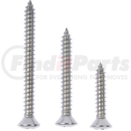 Dorman 784-145 Self Tapping Screw-Stainless Steel-Oval Head-No. 10 x 1 In., 1-1/2 In., 2 In.