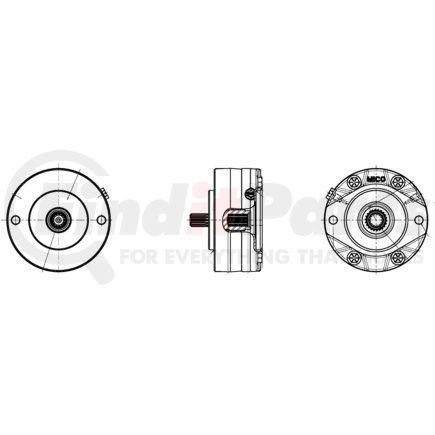 MICO 02-556-324 B-Mount Multiple Disc Brakes - Narrow Design