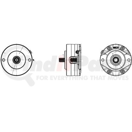 MICO 02-556-320 B-Mount Multiple Disc Brakes - Narrow Design