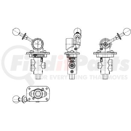 MICO 06-466-913 Air Brake Spring Brake Modulating Valve - Lever Single Mod Valve