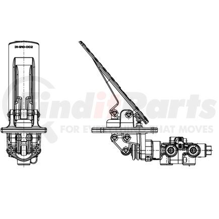 MICO 06-466-282 Air Brake Spring Brake Modulating Valve - Hrz Pedal Tdm Mod Vlv