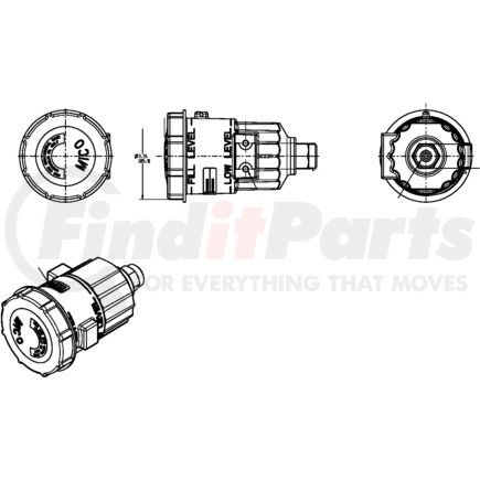 MICO 20-920-514 Reservoir - Polyallomer, Hydraulic Oil Type, 1/4"-18NPTF Fitting, without Mounting Bracket