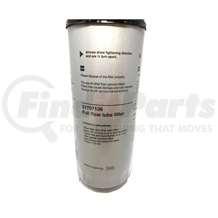 Mack 23658111 Engine Oil                     Filter