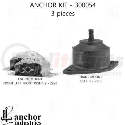 Anchor Motor Mounts 300054 ENGINE MNT KIT