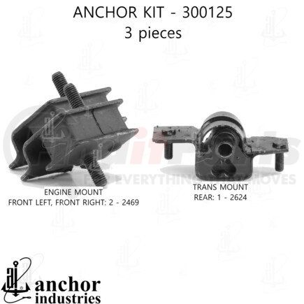 ANCHOR MOTOR MOUNTS 300125 ENGINE MNT KIT