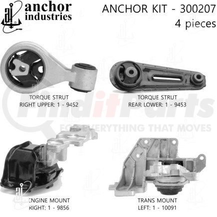 Anchor Motor Mounts 300207 ENGINE MNT KIT