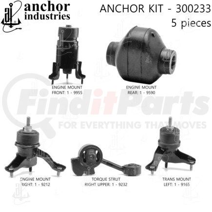 ANCHOR MOTOR MOUNTS 300233 ENGINE MNT KIT