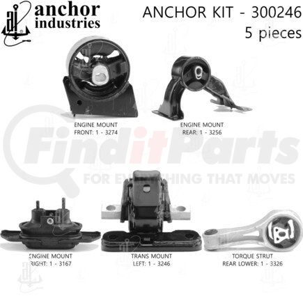 Anchor Motor Mounts 300246 ENGINE MNT KIT