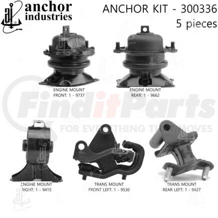 Anchor Motor Mounts 300336 ENGINE MNT KIT