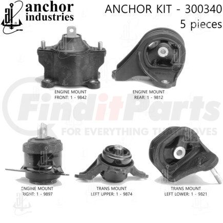 Anchor Motor Mounts 300340 ENGINE MNT KIT