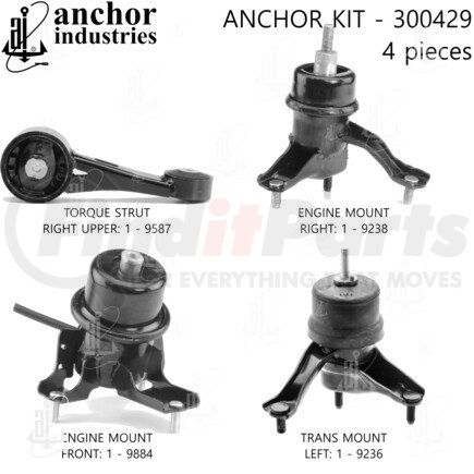 Anchor Motor Mounts 300429 ENGINE MNT KIT