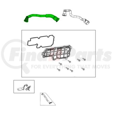 Mopar 68249411AA HVAC Fresh Air Hose Connection Tube - For 2019-2023 Jeep Cherokee