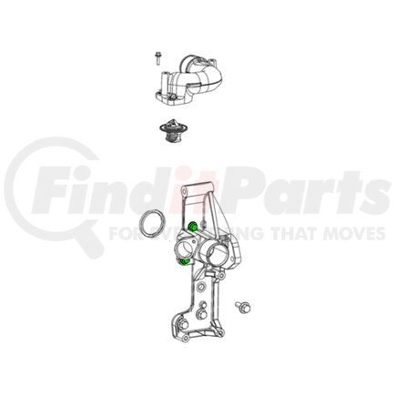 Mopar 68444751AA Exhaust Gas Recirculation (EGR) Cooler Bolt - Hex, For 2019-2023 Ram