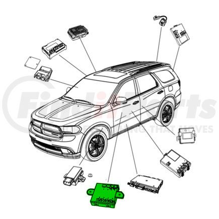 Mopar 68225101AD Door Control Module - Left, for 2014-2022 Dodge/Ram