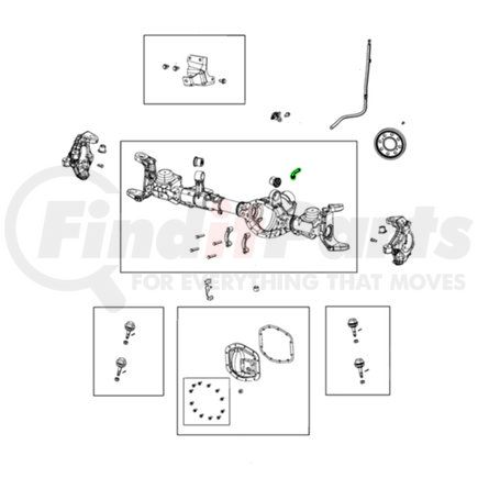 Mopar 68463497AA Axle Vent