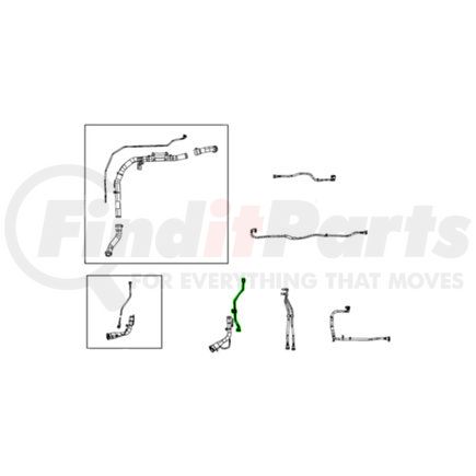 Mopar 52030465AB Fuel Tank Breather Hose - with Sensor, For 2018-2023 Jeep Wrangler