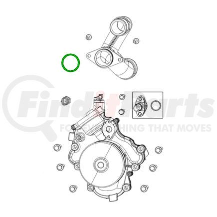 Mopar 68490087AA Engine Water Pump Inlet Pipe O-Ring