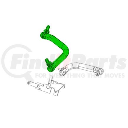 Mopar 68363169AB Differential Pressure Hose - Downstream, with Clamps, For 2019-2023 Ram 3500