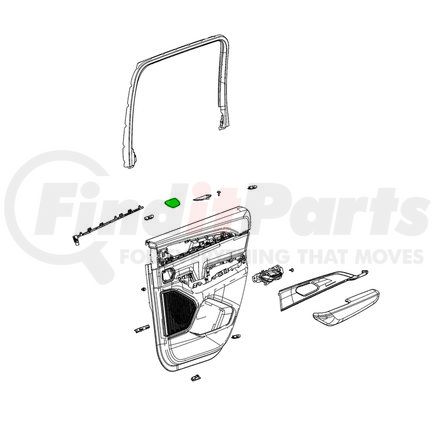 Mopar 6SQ31TX7AA Grab Handle Cap - Left, Inside Release