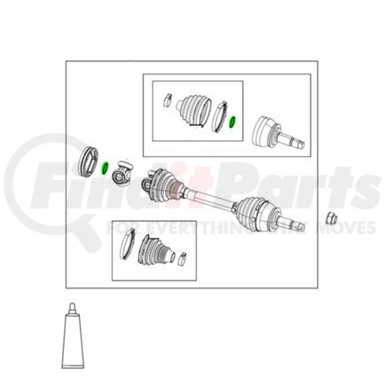 Mopar 68236508AA Multi-Purpose Snap Ring - For 2015-2019 Fiat 500L