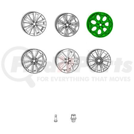 Mopar 7AZ20RNWAA Aluminum Wheel - Front or Rear