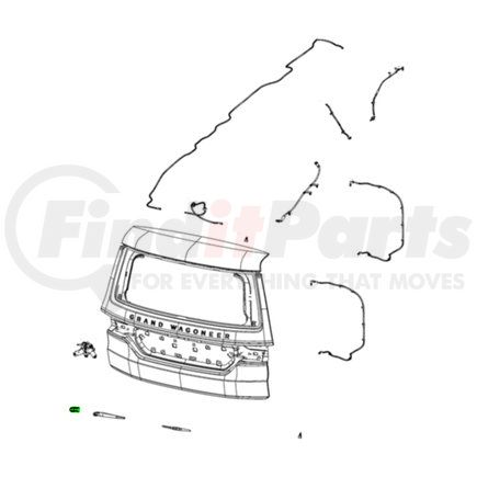 Mopar 68505540AA Back Glass Wiper Arm Cover