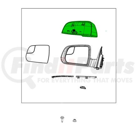 Mopar 7HM11TZZAA Door Mirror Cap - Left