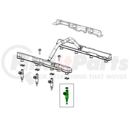 Mopar 68530326AA Fuel Injector - with O-Ring Seals